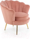Миниатюра изображения товара Кресло мягкое Halmar Amorinito (светло-розовый/золото)