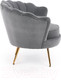 Миниатюра изображения товара Кресло мягкое Halmar Amorinito (серый/золото)