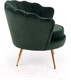 Миниатюра изображения товара Кресло мягкое Halmar Amorinito (темно-зеленый/золото)