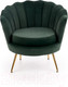 Миниатюра изображения товара Кресло мягкое Halmar Amorinito (темно-зеленый/золото)