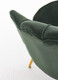 Миниатюра изображения товара Кресло мягкое Halmar Amorinito (темно-зеленый/золото)