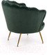 Миниатюра изображения товара Кресло мягкое Halmar Amorinito (темно-зеленый/золото)