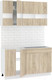 Миниатюра изображения товара Кухонный гарнитур Кортекс-мебель Корнелия Экстра 1.4 без столешницы (дуб сонома)