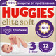 Миниатюра изображения товара Подгузники-трусики детские Huggies Elite Soft Giga 3 (72шт)