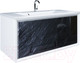 Миниатюра изображения товара Тумба под умывальник 1Марка Seattle 90П / У72809 (черный камень)
