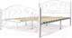 Миниатюра изображения товара Односпальная кровать Князев Мебель Виктория ВЯ.90.190.Б (белый муар)