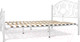 Миниатюра изображения товара Двуспальная кровать Князев Мебель Виктория ВЯ.160.200.Б (белый муар)
