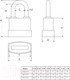 Миниатюра изображения товара Замок навесной Apecs PDR-50-45
