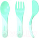 Миниатюра изображения товара Набор столовых приборов для кормления Twistshake Learn Cutlery / 78201 (пастельный зеленый)