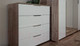 Миниатюра изображения товара Комод Империал Джулия 4ящ (дуб крафт серый/белый глянец)