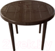 Миниатюра изображения товара Стол пластиковый БИМАпласт Круглый (коричневый)