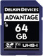 Миниатюра изображения товара Карта памяти Delkin Advantage SDXC 64GB 633X UHS-I (Class 10) V30 (DDSDW63364GB)