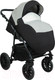 Миниатюра изображения товара Детская универсальная коляска Alis Alvaro F 3 в 1 (Al 04, темно-серый/светло-серый/белая кожа)