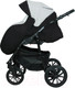 Миниатюра изображения товара Детская универсальная коляска Alis Alvaro F 3 в 1 (Al 04, темно-серый/светло-серый/белая кожа)