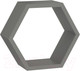 Миниатюра изображения товара Полка-ячейка Domax FHS 300 Hexagonal Shelf SZ / 67702 (300x260x115x18, серый)