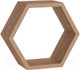 Миниатюра изображения товара Полка-ячейка Domax FHS 300 Hexagonal Shelf DS / 67703 (300x260x115x18, сонома ОАК)