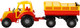 Миниатюра изображения товара Трактор игрушечный Полесье Алтай с прицепом / 35356