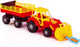 Миниатюра изображения товара Трактор игрушечный Полесье Алтай №2 с прицепом и ковшом / 35363