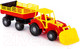 Миниатюра изображения товара Трактор игрушечный Полесье Алтай №2 с прицепом и ковшом / 35363