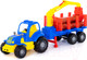 Миниатюра изображения товара Лесовоз игрушечный Полесье Крепыш трактор с полуприцепом / 44815