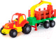Миниатюра изображения товара Лесовоз игрушечный Полесье Крепыш трактор с полуприцепом / 44815
