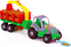 Миниатюра изображения товара Лесовоз игрушечный Полесье Силач с прицепом / 45041