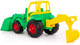 Миниатюра изображения товара Трактор игрушечный Полесье Чемпион с лопатой и ковшом / 0513