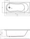 Миниатюра изображения товара Ванна акриловая Cersanit Nike 170x70 / WP-NIKE-170-W (без ножек)