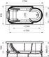 Миниатюра изображения товара Ванна акриловая Radomir Анабель 170x85 / 4-01-2-0-1-420