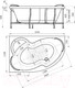 Миниатюра изображения товара Ванна акриловая Vannesa Ирма 169x110 / 2-01-0-1-1-217