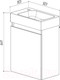 Миниатюра изображения товара Тумба с умывальником Belux Темпо НП 50 (1, белый глянец)