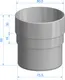 Миниатюра изображения товара Муфта водосточная Docke Standard 80мм (зеленый)