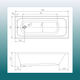 Миниатюра изображения товара Ванна акриловая Ventospa Mitra 170x70 (с каркасом)
