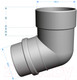 Миниатюра изображения товара Колено трубы водосточной Docke Lux 72 градуса (шоколад)