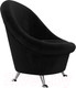 Миниатюра изображения товара Кресло мягкое Лига Диванов 252 / 105539 (велюр, черный)