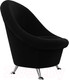 Миниатюра изображения товара Кресло мягкое Лига Диванов 252 / 105544 (микровельвет, черный)