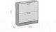 Миниатюра изображения товара Тумба для обуви Империал 600 2-х дверная (ателье светлый/белый)