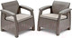 Миниатюра изображения товара Комплект садовой мебели Keter Corfu Rest Set / 241723 (капучино)