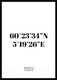 Миниатюра изображения товара Картина Orlix Координаты Бергена / OB-13788