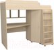 Миниатюра изображения товара Кровать-чердак детская Можга Капризун 5 с рабочей зоной / Р440 (дуб млечный)