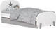 Миниатюра изображения товара Односпальная кровать Polini Kids Mirum 1915 c ящиком (белый/серый)
