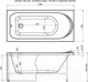 Миниатюра изображения товара Ванна акриловая Aquanet Nord 150x70 (с каркасом и экраном)