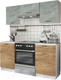 Миниатюра изображения товара Кухонный гарнитур ДСВ Дуся-2 1.6 (цемент/дуб бунратти)