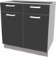 Миниатюра изображения товара Шкаф-стол кухонный Interline Компо НШ80рш2 (антрацит)