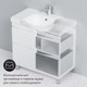 Миниатюра изображения товара Тумба с умывальником AM.PM Like M80FSX0802WG + M80WCC0802WG