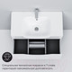 Миниатюра изображения товара Тумба с умывальником AM.PM Like M80FSX0802WG + M80WCC0802WG