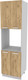 Миниатюра изображения товара Шкаф-пенал кухонный Интерлиния Компо ПШД-№5-2145 (дуб золотой)