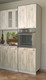 Миниатюра изображения товара Шкаф-пенал кухонный Интерлиния Компо ПШД-№5-2145 (дуб белый/дуб серый)