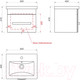 Миниатюра изображения товара Тумба под умывальник Какса-А Квадро 50 / 458345 (подвесная)