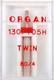 Миниатюра изображения товара Набор игл для бытовой швейной машины Organ 1-80/4 (двойные)